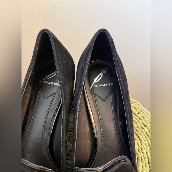 Brian Atwood Velvet Black Block heeled Shoes - Size 8 - Picture 4 of 11